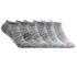 6 Pack Low Cut Sport Stripe Socks, GRAU, swatch