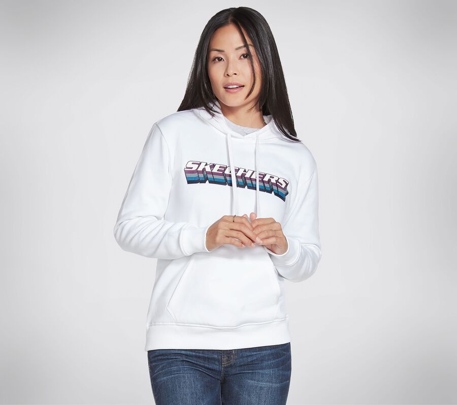 GO LOUNGE Stack Logo Pullover Hoodie, WHITE, largeimage number 0